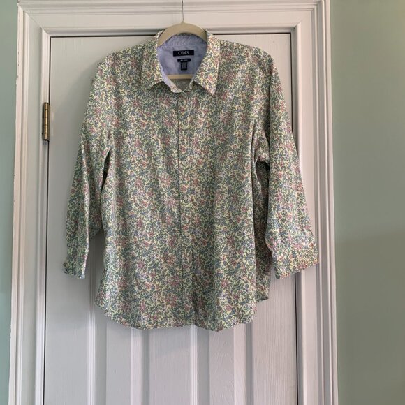 Chaps Button Down No Iron Floral Shirt XXL - Picture 4 of 6